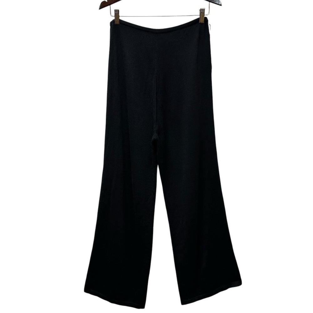 Vintage Wool Blend Knit Pull On Wide Leg High Rise Pants Women's Size M NEW